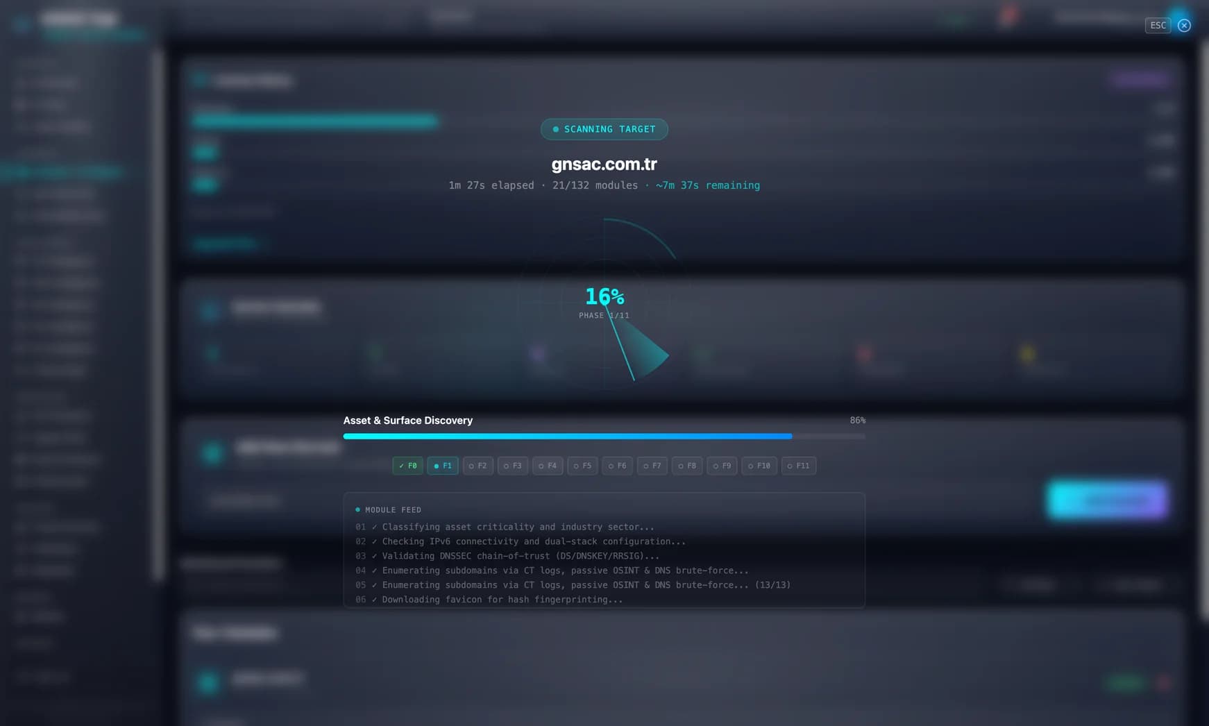 CTI Scan live run